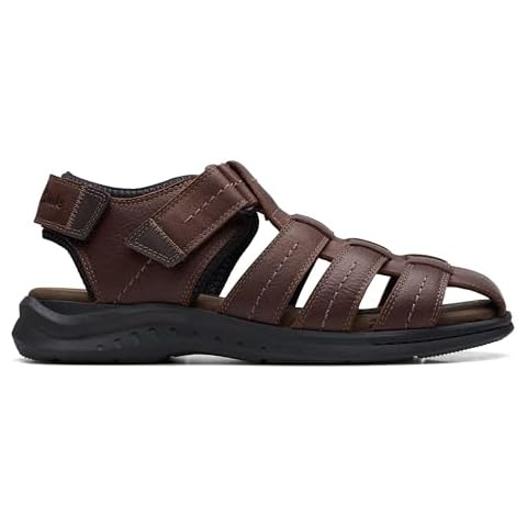 Clarks Men's Walkford Fish Sandal in Brown Cover