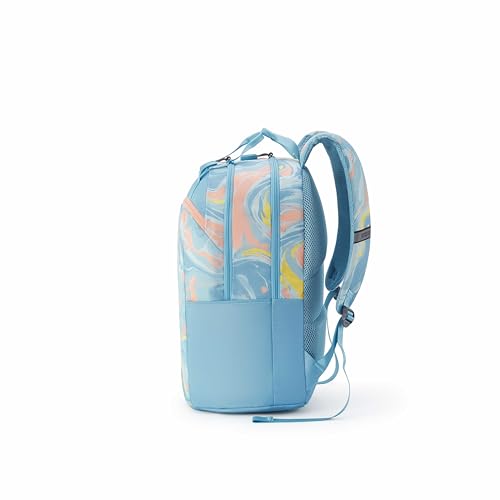 Image of American Tourister Fleek | 32 Ltrs | 2 Compartments | Bottle Pocket | Ergonomic Padded Back Panel & Shoulder Straps | High School Backpack | 1 Year International Warranty | Greyish Blue