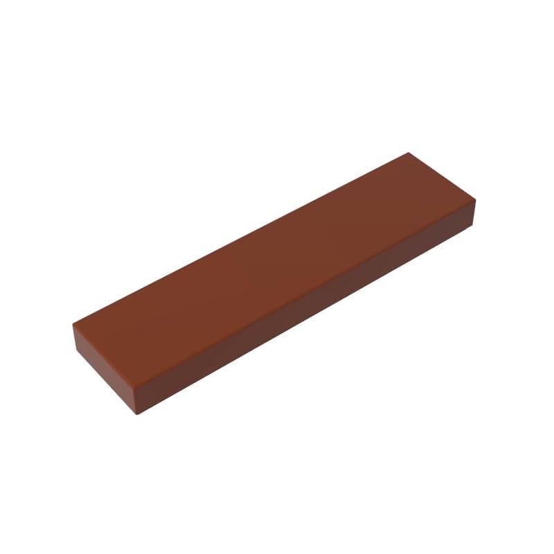Gobricks 2431 Foundation Plate Tile 1x4 with Groove 50 Pieces GDS-563 Compatible with Lego Building Blocks Color:Reddish Brown