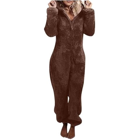 Super Soft Women's Fluffy Onesie Pajamas Cover