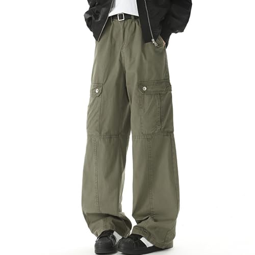 XYXIONGMAO Men's Black Streetwear Joggers Hip Hop Casual Sweatpants Multi-Pocket Cargo Pants Loose Techwear Pleated Overalls2