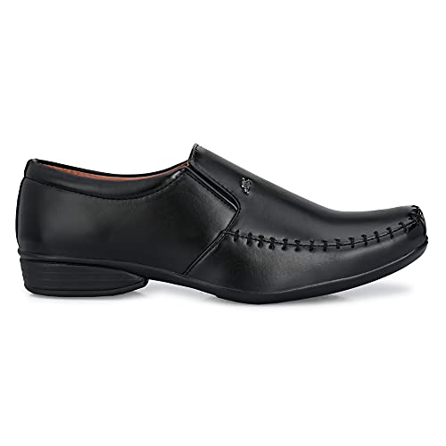 Image of Stylelure Synthetic Leather Formal Shoes for Men(Black)
