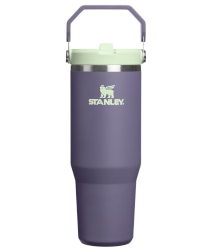 Image of STANLEY IceFlow 2.0 Flip Straw Tumbler with Handle 30 oz | Twist On Lid and Flip Up Straw | Leak Resistant Water Bottle | Insulated Stainless Steel | BPA-Free | Purple Umbra