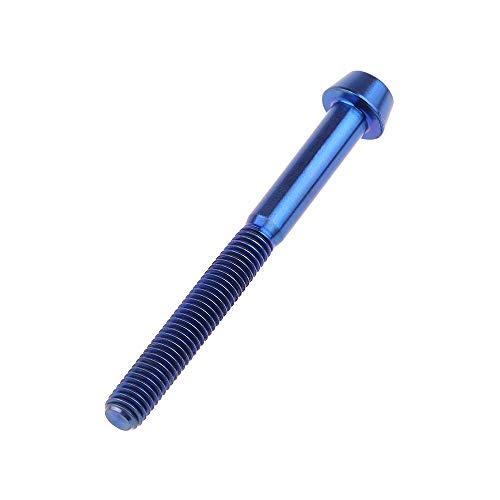 Image of Titanium Ti Bolt M5 9 16 18 20 25 30 35 40 45 50 55 60mm Tapered Head Screws Pack of 4 (M5x55mm, Blue)