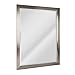 Brushed Nickel Rectangular Framed Beveled Accent Wall Vanity Mirror - 34 x 44