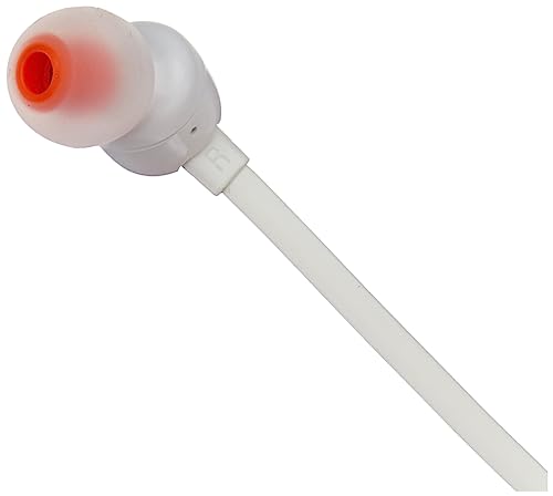 JBL Tune 110 – In-Ear Kopfhörer mit verwicklungsfreiem Flachbandkabel und Mikrofon in Weiß – Für grenzenlosen Musikgenuss mit der Pure Bass Sound Technologie 4