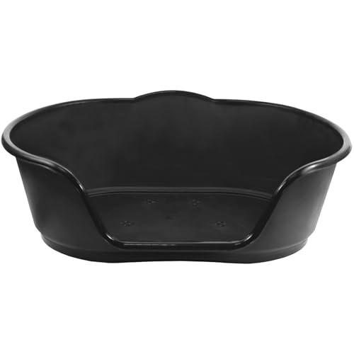 KetoPlastics Extra Large Dog Bed Plastic Pet Bed Ideal as Dog Bed Cat Basket Heavy Duty Made In U.K - Black
