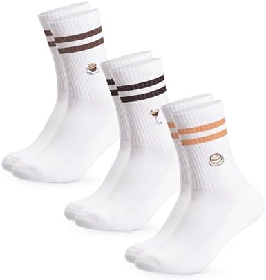 Occulto Damen & Herren Motiv Tennissocken mit Streifen 3er Pack (Modell: Summer), Statement Tennis Socken