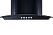 Winflo 30 In. Convertible Wall Mount Range Hood in Black with Mesh Filters and Push Button Control