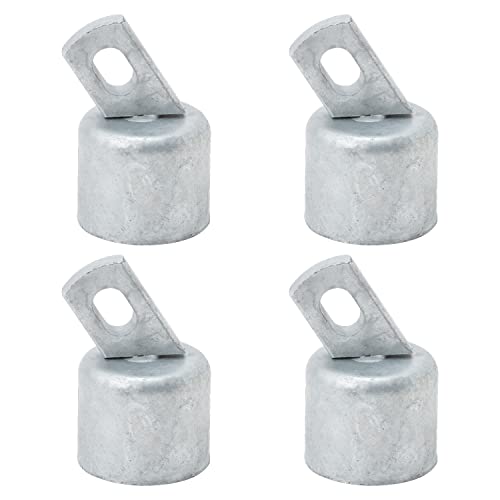 VIVIDA 1-5/8" Top Rail End for Chain Link Fence, Rail End Cap for 1-5/8" OD Pipe, Galvanized Steel, 4 PCS by VIVIDA - Used condition - US$18.46
