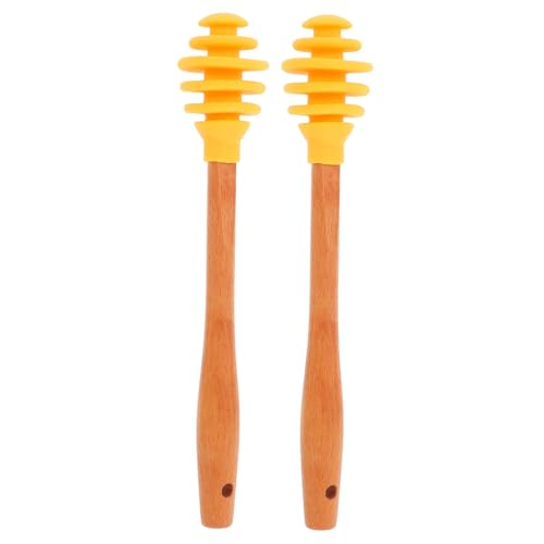 Unomor Honey Stir Bar 2pcs Silicone Stirring Wand Versatile Mixing Stick for Honey Beverages
