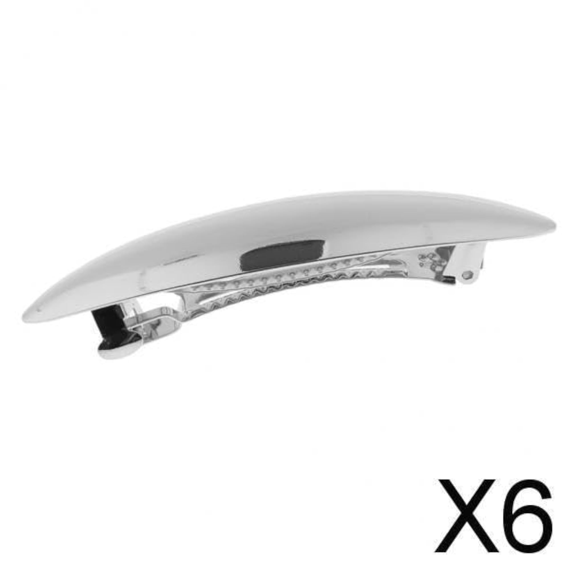 6x Metal Automatic Leaf French Barrette Hair Clip