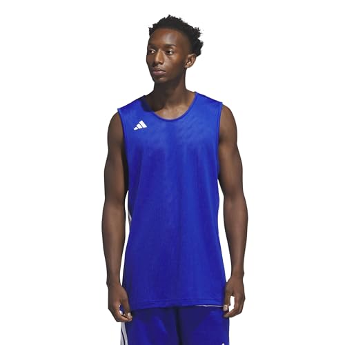 adidas Homme M Everyday Pro Bball Jersey Shirt, Royal Blue/White, 4XL