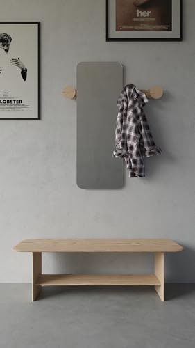 Banco de madera minimalista para recibidor y comedor moderno de 130cm 3