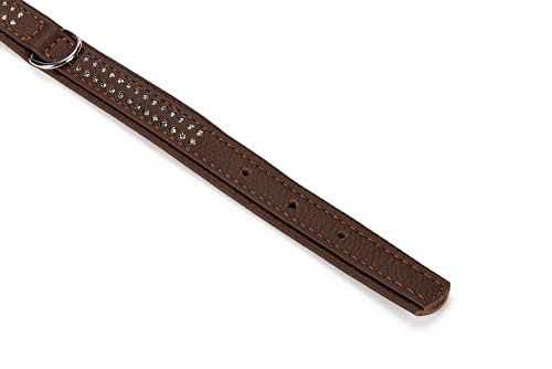Karlie Halsband Vintage Strass L: 30 cm B: 17 mm braun zweireihig