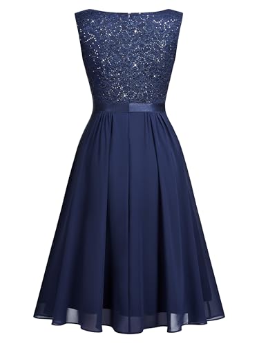 Image of MISSMAY Women's Vintage V-Neck Sequin Formal Party A-Line Dress
