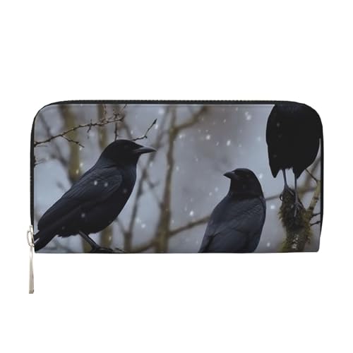 Portefeuille fille corbeau noir, une idée cadeau imperméable originale