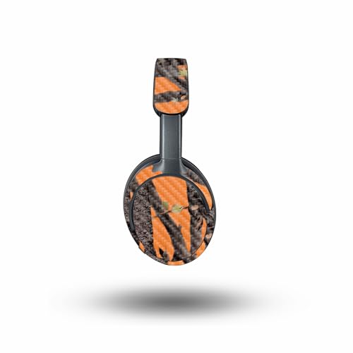 Image of MightySkins Carbon Fiber Skin Compatible with Bose QuietComfort Ultra - Orange Camo | Protective, Durable Textured Carbon Fiber Finish | Easy to Apply