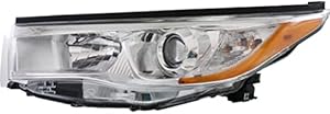 CarLights360: For Toyota Highlander Headlight Assembly 2014 2015 2016 Driver Side Chrome DOT Certified w/Bulbs TO2502221