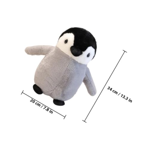 Peluche de pingüino suave con algodón PP para cama y sofá 2