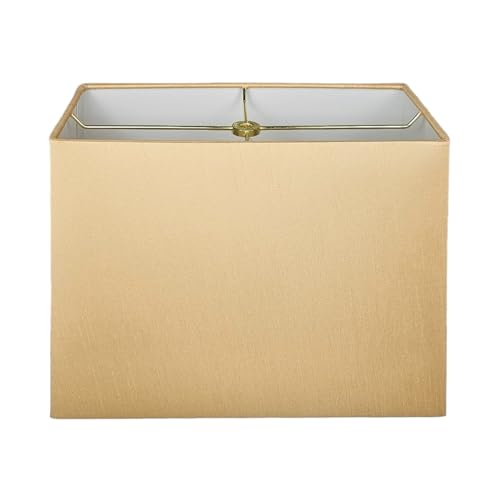 Royal Designs, Inc. HB-613-12AGL Rectangle Hardback Lamp Shade, (5 x 10) x (8 x 12) x 9.5, Antique Gold product photo