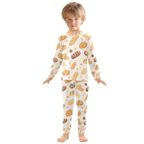 senya Various Types Of Bread Pajamas Set Long Sleeve Soft Cotton Sleepwear 2 Piece3