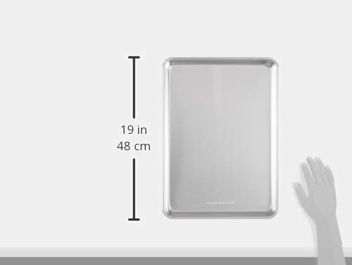 AmazonCommercial Aluminum Baking Sheet Pan, 1/2 Sheet, 17.9 x 12.9 Inch, Pack of 6