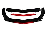 5 pcs ABS Gloss Black Red Material Car Front Bumper Lip Chin Spoiler Covers Body Kits Compatible For Acura TLX A-Spec