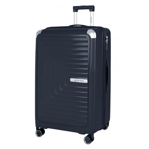 Image of Storite Luggage Trolley Bag Hard-Sided Polypropylene | 73 CM | 8 Wheels Double Spinner Small, Medium & Large Travel Suitcase Bag for Men & Women - Grey