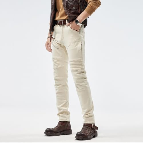 Jeans Pants Trousers Denim Spring and Autumn Men's Cycling Motorcycle Slim Fit Small Leg3