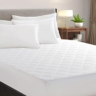 Mattress Protectors Double Size - White  137 x 190 x 40 CM Extra Deep Quilted Double Bed Mattress Protectors - Mattress Cover with Padding & 360° Elasticized Belt - Hotel Bedding Experience