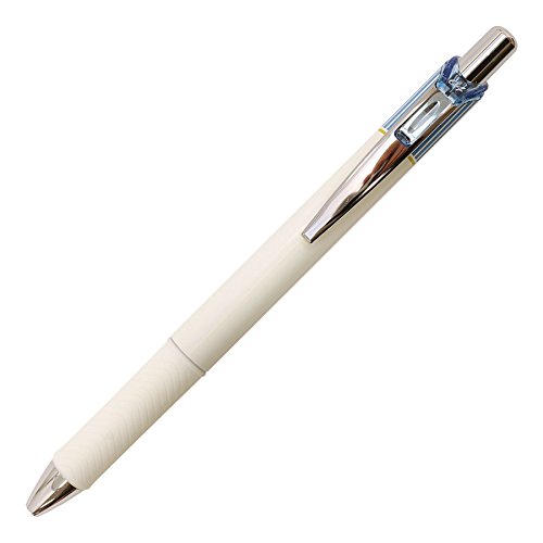 Pentel EnerGel - Bolígrafo de gel líquido retráctil Clena, punta micro fina, punta de aguja de 0,4 mm, tinta negra, cuerpo azul saxofón (BLN74LS-A)