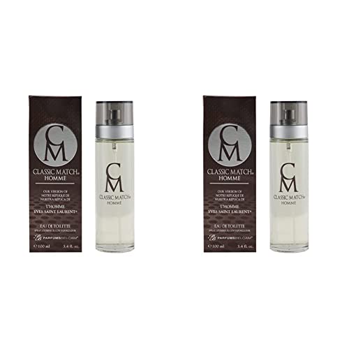 Classic Match Homme, version of L’Homme Yves Saint Laurent Eau de Toilette Spray for Men (Pack of 2)