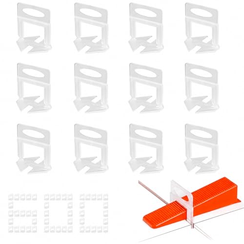 CZAYEFNH Croisillon Carrelage Autonivelant, Kit de Niveladores para 600 pièces avec Espaciadores de 1mm, Système de Nivelación de Plástico