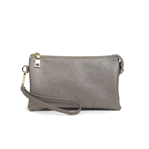 Image of JEN & CO. Riley Crossbody Bags for Women Vegan Leather Wristlet Clutch Wallet Purses Handbags with 2 Straps
