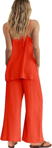 Conjunto de lino ligero con pantalones cómodos para el calor 4