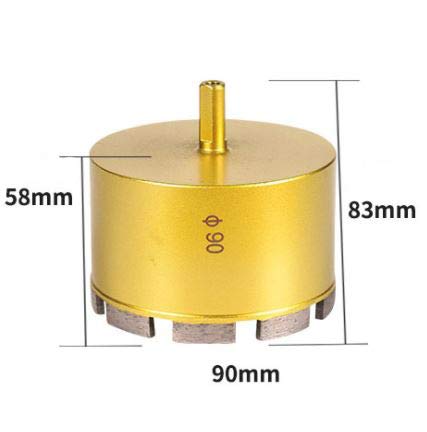 Yaowanguan Diamond Drill Bit Hole Saw Tools for Glass/Tile/Ceramic/Marble/Porcelain/Concrete/Granite Cutting Opening -90mm Diamond Coating Drill Bit - Image 3
