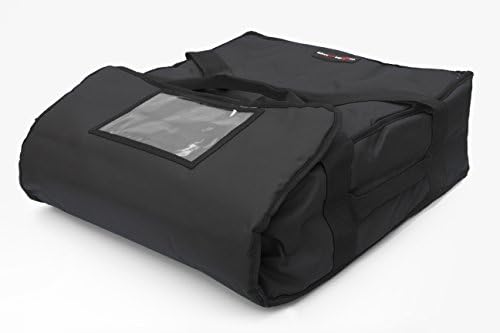 Black Polyester Insulated Pizza/Food Delivery Bag 12″ – 14″- Professional Pizza Delivery Bag- Moisture Free- Holds Multi Pizza Boxes.