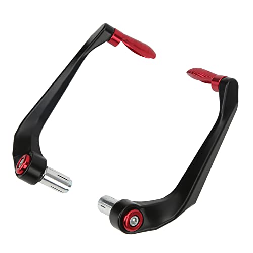 Leva del Freno Motociclistico, Protezione de Manos para Moto Moto Frizione Leva in Lega di Alluminio 2pcs Leve Moto Protetta Set Freno Frizione Protettore Manubrio per Mountain Bike (GOLD) (rosso)