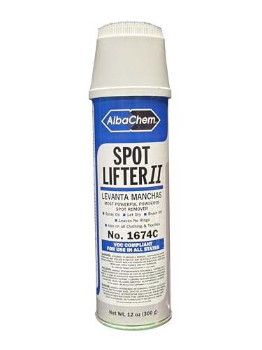 IDS INTERNATIONAL DESIGN SUPPLIES AlbaChem Spot Lifter II – Powerful Powdered Stain Remover for Grease, Oil & Food | Safe on Fabrics | Non-Flammable & Residue-Free | 12 oz
