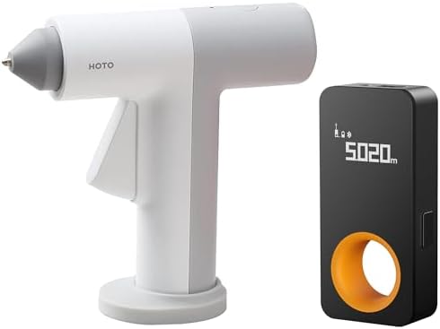 HOTO Cordless Hot Glue Gun with 10 Glue Sticks Bundle with HOTO Laser Measuring Tool