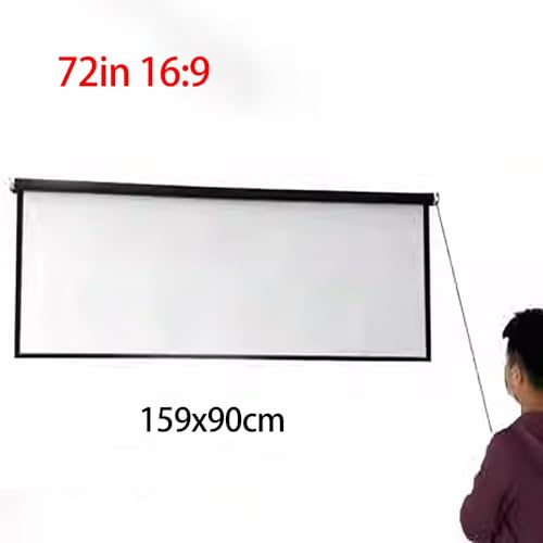 Pantalla manual para proyector 72 pulgadas 16:9 miniatura 2