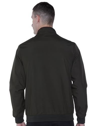 Image of Qube By Fort Collins Men's Lightweight Jacket - Full Zip Casual Jacket for Men | Stylish High Neck Sporty Jacket with Zip Pockets for Spring, Autumn, Travel & Daily Wear