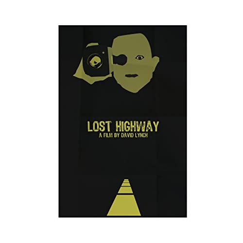 EDSC Poster classico cinematografico Perduta Highway Canvas Poster Decorazione camera da letto, Paesaggio sportivo, decorazione per ufficio, regalo, senza cornice: 30 x 45 cm