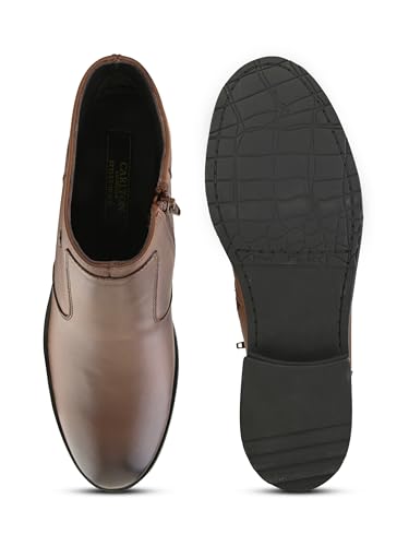 Image of Carlton London Men's Ankle Height Slip On Round Toe Comfortable Boot