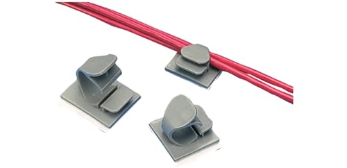 Panduit LWC25-A-C14 Adhesive Backed Latching Wire Clip, .25-Inch Bundle, Gray (100-Pack)