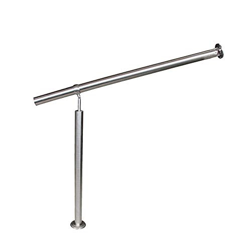 Preisvergleich Produktbild AUFUN Edelstahl Eingangsgeländer Handlauf Geländer für Treppen Wandhandlauf Treppengeländer Winkel Einstellbar für Drinnen und Draußen Treppenhaus 100 x 90 cm (L x H)