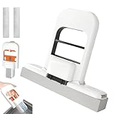 【Auswringfunktion】Dieser Mini Schwammwischer verfügt über eine Wringfunktion und ein Push-Pull-Design, sodass Sie Wasser und Schmutz schnell mit einer Hand auswringen können. Durch einfaches Ziehen werden Wasserflecken und Schmutz entfernt, sodass Sie die Hände frei haben.