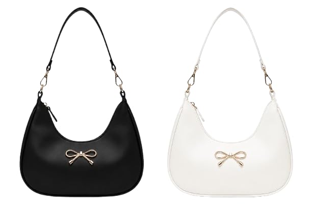 Stylish Bag Women's Hobo Shoulder Bag with Bow Detail, Beige Faux Leather Crossbody Handbag for Women Combo-image-8