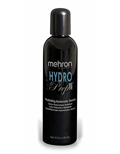 Mehron Hydro Prep Pro Hydrating Hyaluronic Acid Serum Moisturizing And Hydrating Hyaluronic Face Serum For Face Gel Makeup Primer 4 Fl Oz 120 Ml